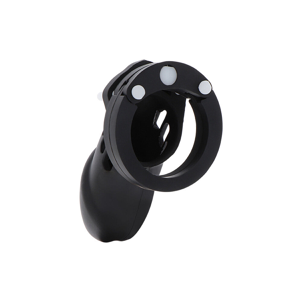 Hidden Desire Black Extreme Chastity Silicone Cock Cage