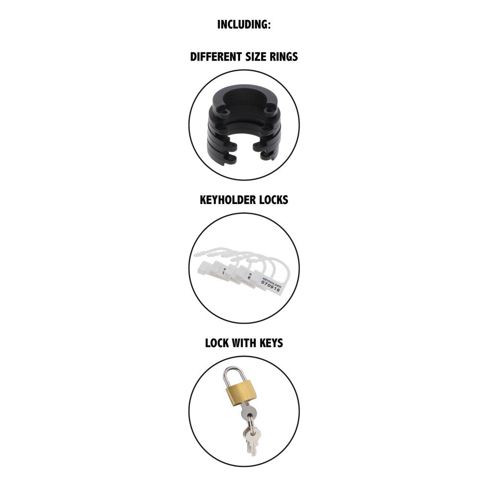 Hidden Desire Black Extreme Chastity Silicone Cock Cage