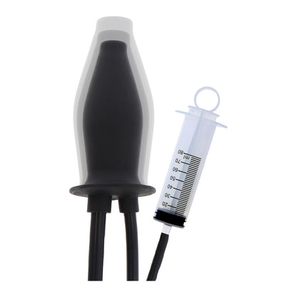 Hidden Desire Black Inflatable Lubricating Plug with Valve