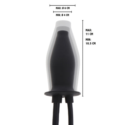 Hidden Desire Black Inflatable Lubricating Plug with Valve