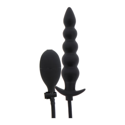 Hidden Desire Black Advanced Inflatable Ribbed Plug
