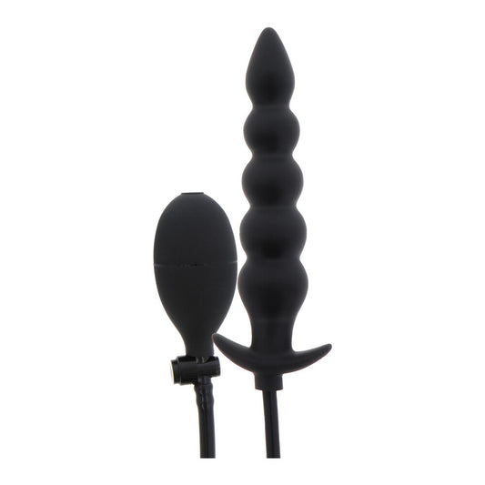 Hidden Desire Black Advanced Inflatable Ribbed Plug