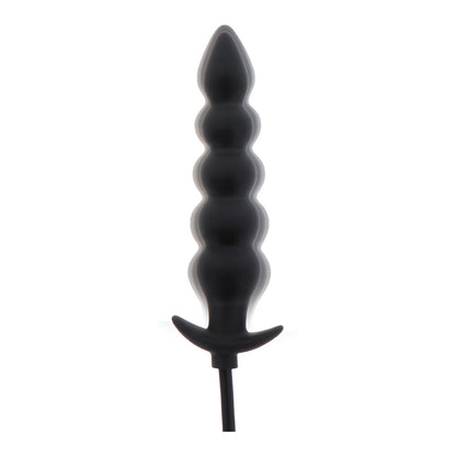 Hidden Desire Black Advanced Inflatable Ribbed Plug