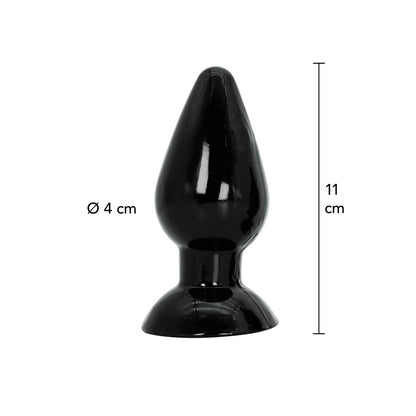 Hidden Desire Black Extreme Butt Plug Medium 4.3 Inches