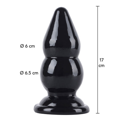 Hidden Desire Black Extreme Balls Butt Plug 6.6 Inches