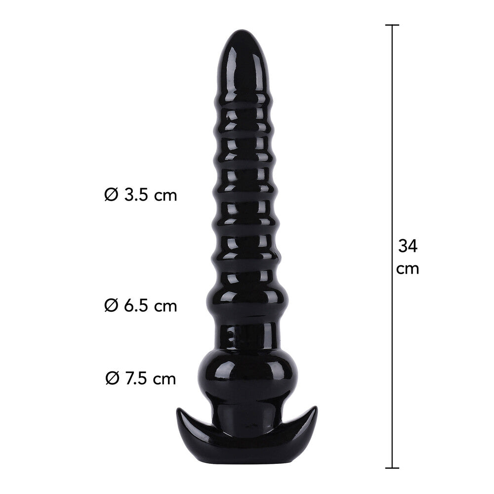 Hidden Desire Black Extreme Butt Plug XXL 13.1 Inches