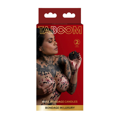 Taboom Burgundy and Black Rose Bondage Candles