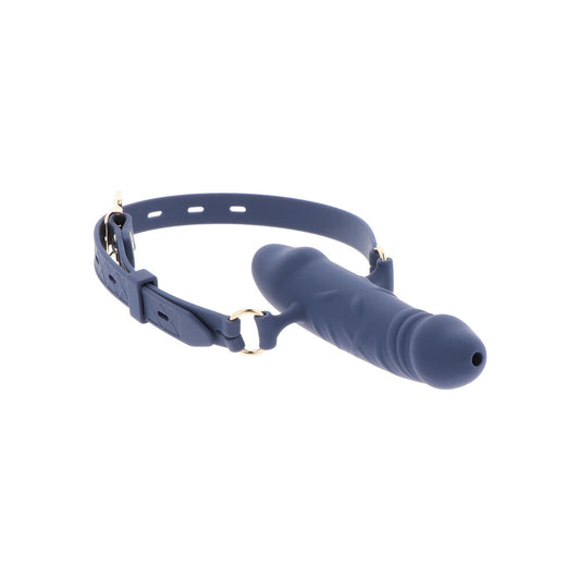 TABOOM Black Silicone Breathable Penis Gag with Strap