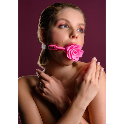 Taboom Pink Rose Ball Gag with Adjustable Strap