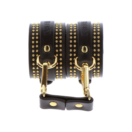 TABOOM Black Gold Studded Ankle Cuffs Set