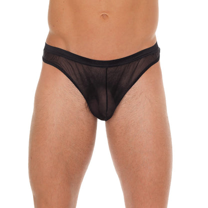 Premium Collection Black Mesh G-String for Men