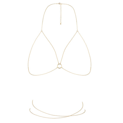 Bijoux Indiscrets Magnifique Gold Bra Chain front