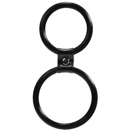Silicone Comfort Black Dual Rings for Enhanced Stimulation