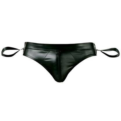 Svenjoyment Black Jock Brief with Handcuffs and Open Back