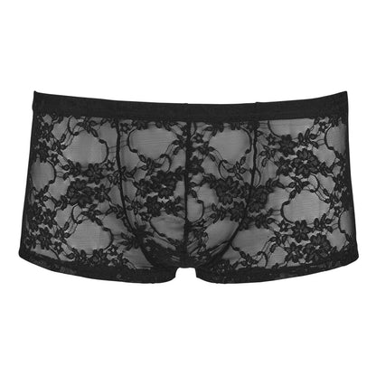 Svenjoyment Black Transparent Floral Lace Boxer Briefs