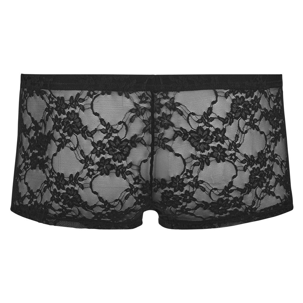 Svenjoyment Black Transparent Floral Lace Boxer Briefs