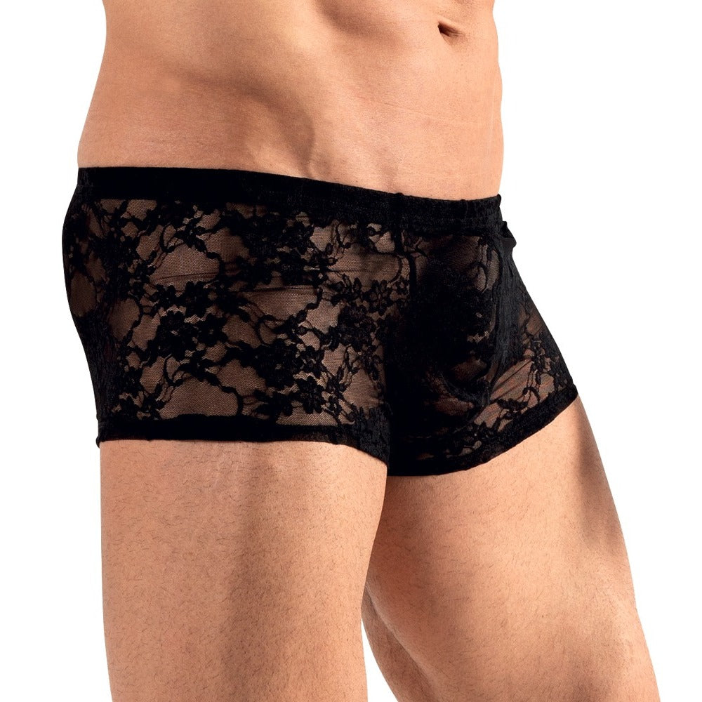 Svenjoyment Black Transparent Floral Lace Boxer Briefs