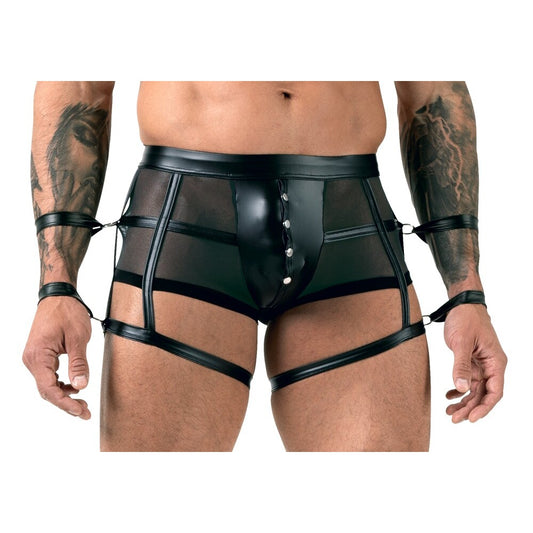 Svenjoyment Black Pants with Detachable Arm Restraints