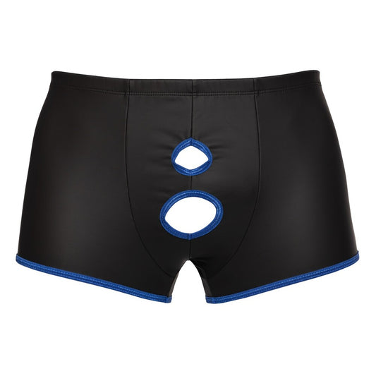 Svenjoyment Royal Blue Open Back Matte Pants with Holes