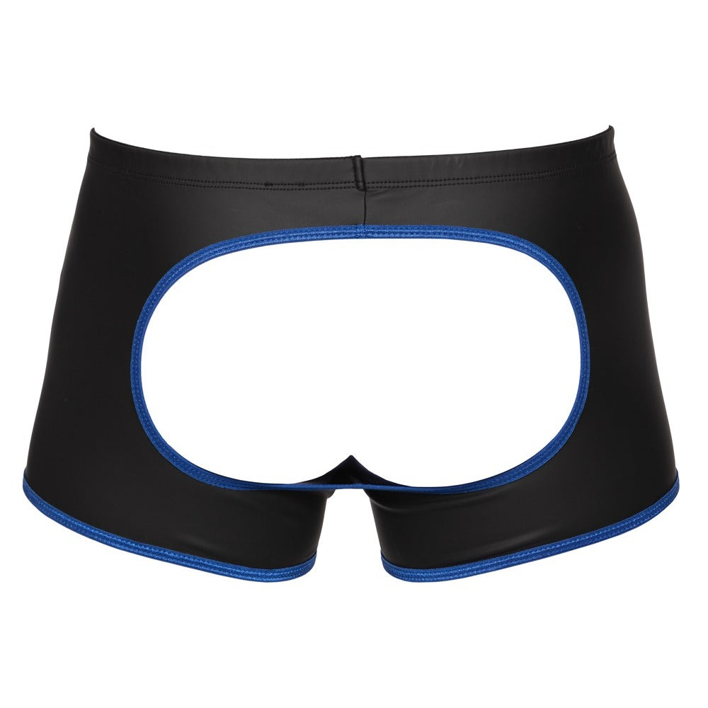 Svenjoyment Royal Blue Open Back Matte Pants with Holes