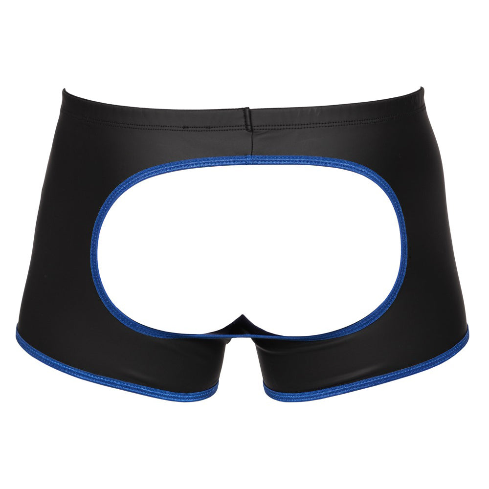 Svenjoyment Royal Blue Open Back Matte Pants with Holes