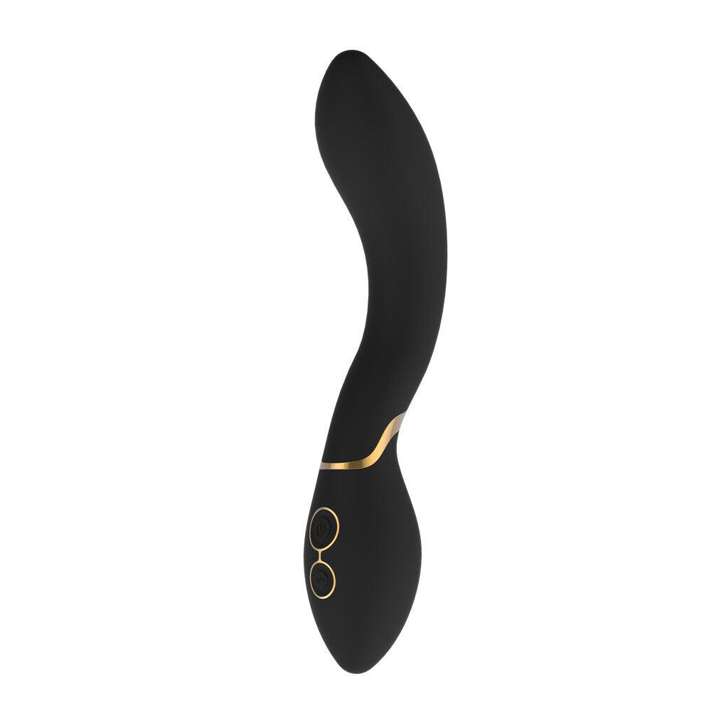 Elite Collection Black Silicone Vibrator with Flexible Head