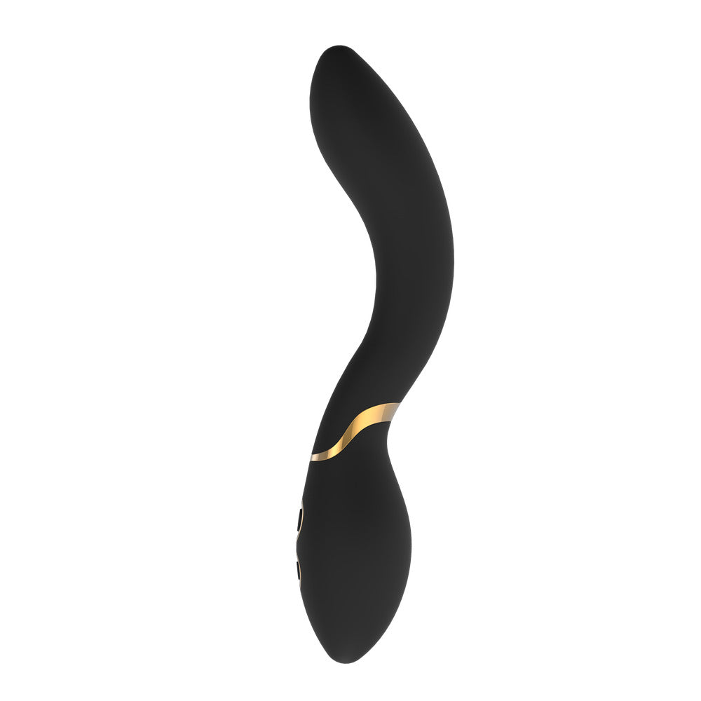 Elite Collection Black Silicone Vibrator with Flexible Head