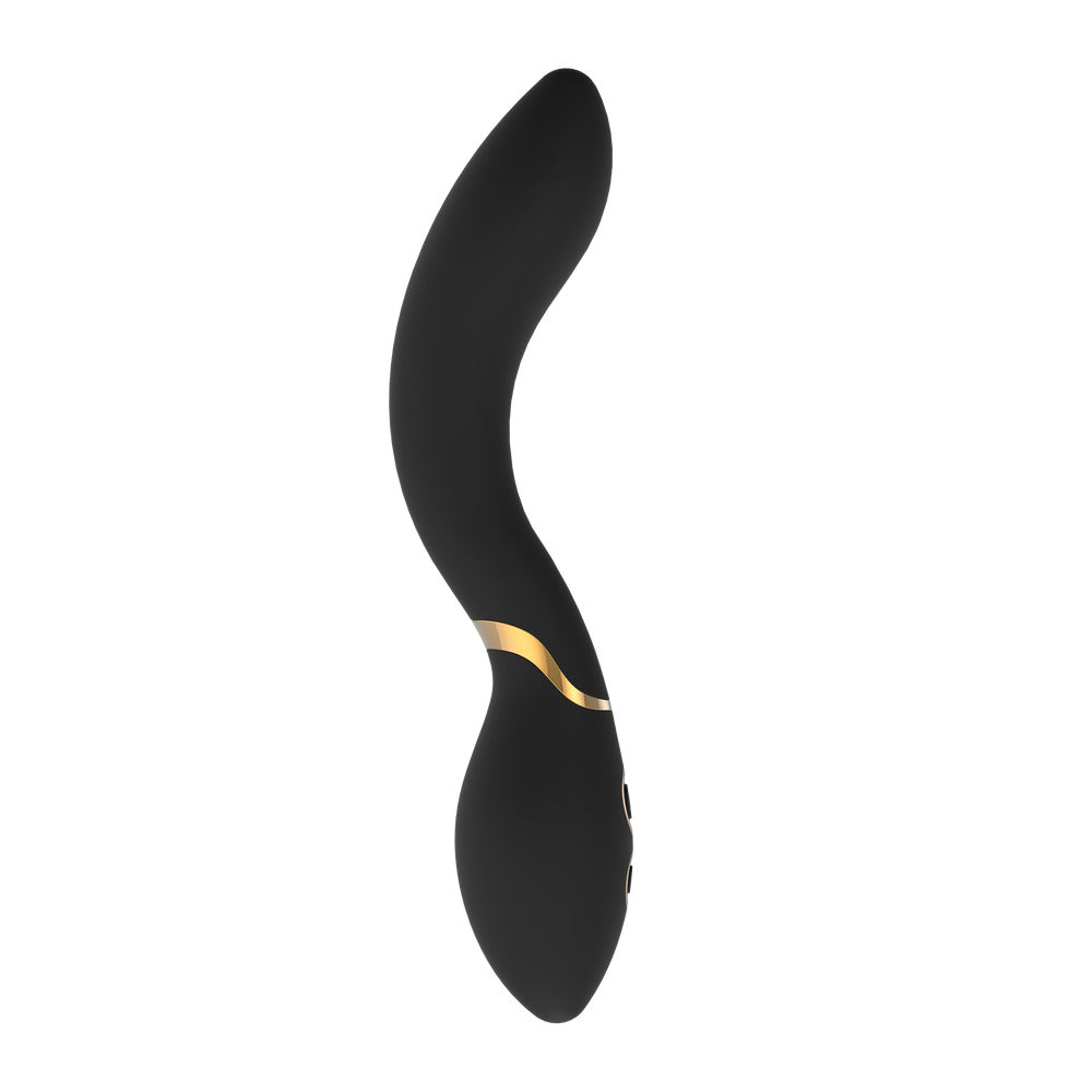 Elite Collection Black Silicone Vibrator with Flexible Head