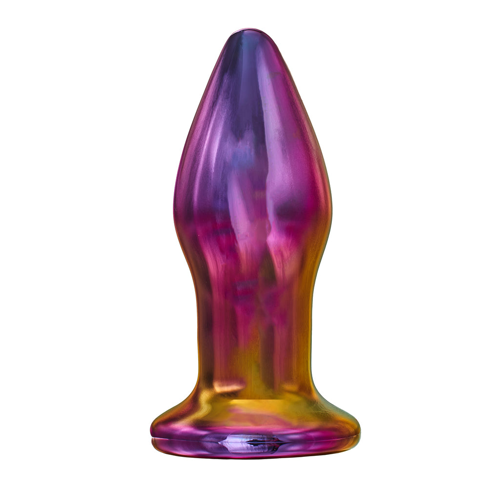 Glamour Glass Clear Remote Control Butt Plug 10 Functions