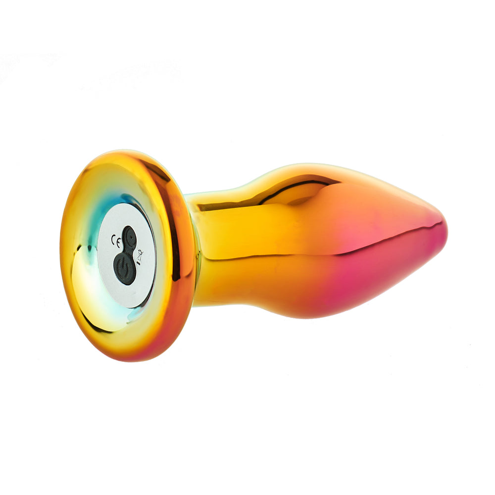Glamour Glass Clear Remote Control Butt Plug 10 Functions