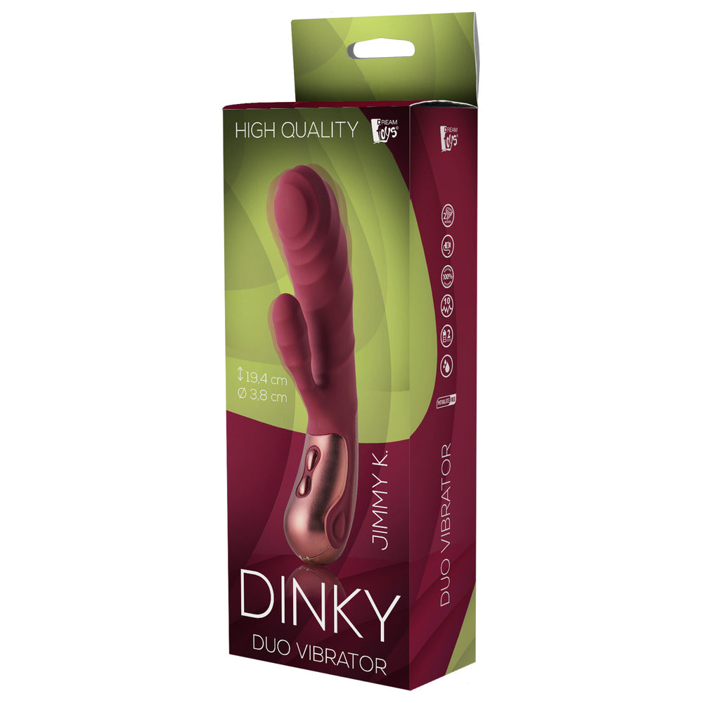 Dinky Red Jimmy K Duo Vibrator with Dual Motors