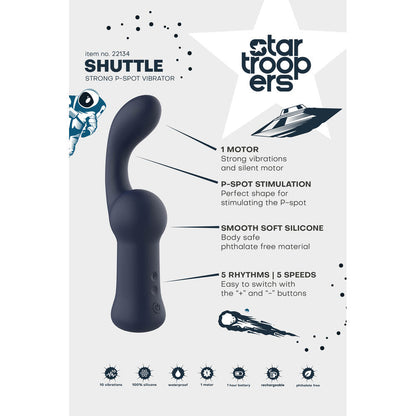Startroopers Black Strong PSpot Vibe with Ultra-Strong Vibrations