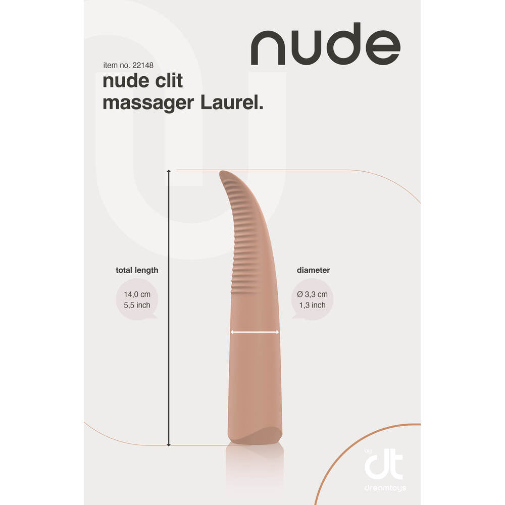 Nude Laurel Pink Mini Travel Massager with 10 Patterns
