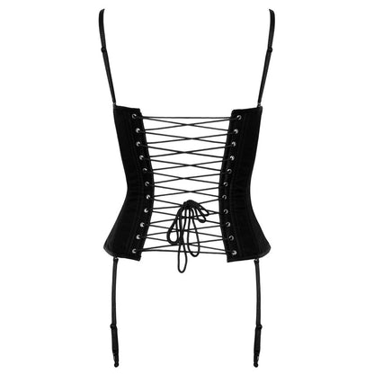 Cottelli Black Satin Party Corset with Adjustable Straps