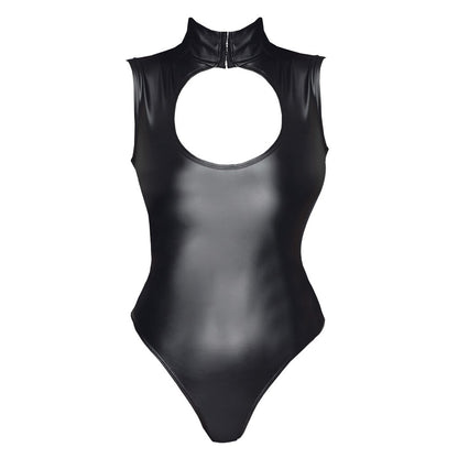 Cottelli Black Matte Look Body with Stylish Back Design