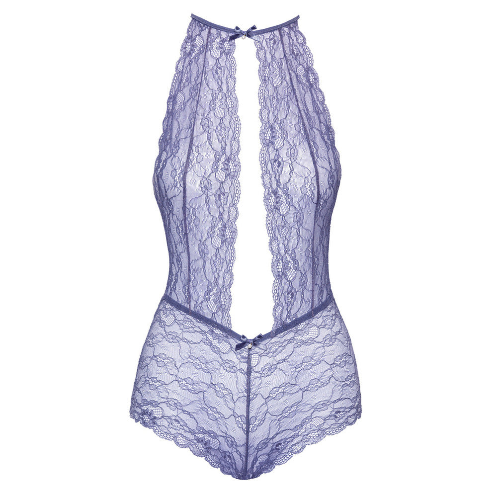 Luxe Lavender Kissable Delicate Lace Halterneck