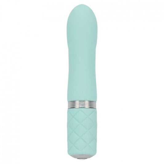 Pillow Talk Teal Flirty Rechargeable Bullet with Swarovski Button