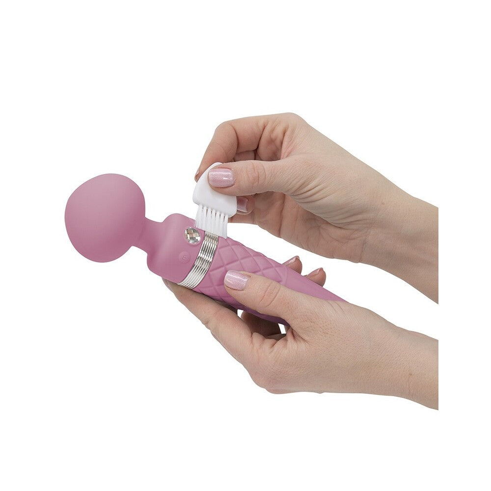 Pillow Talk Black Sultray Wand Massager with Dual Motors