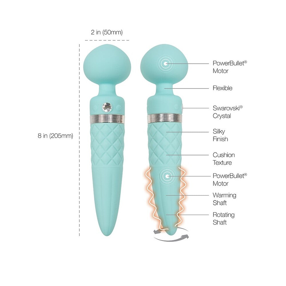 Pillow Talk Pink Sultry Wand Massager with Warming Function