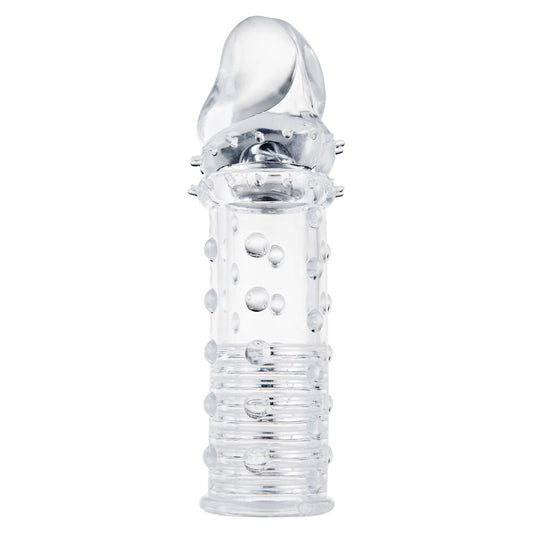 Toy Joy Clear Ribbed Power Stud Sleeve