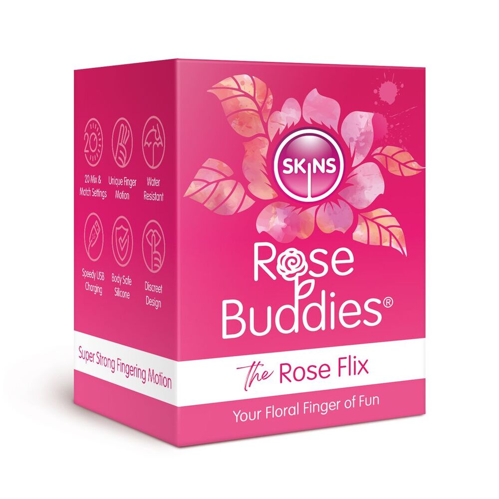 Skins Pink Rose Flix Clitoral Massager with 20 Settings