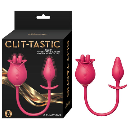 Nasstoys Pink Clit-Tastic Tulip Massager and Pleasure Plug Set