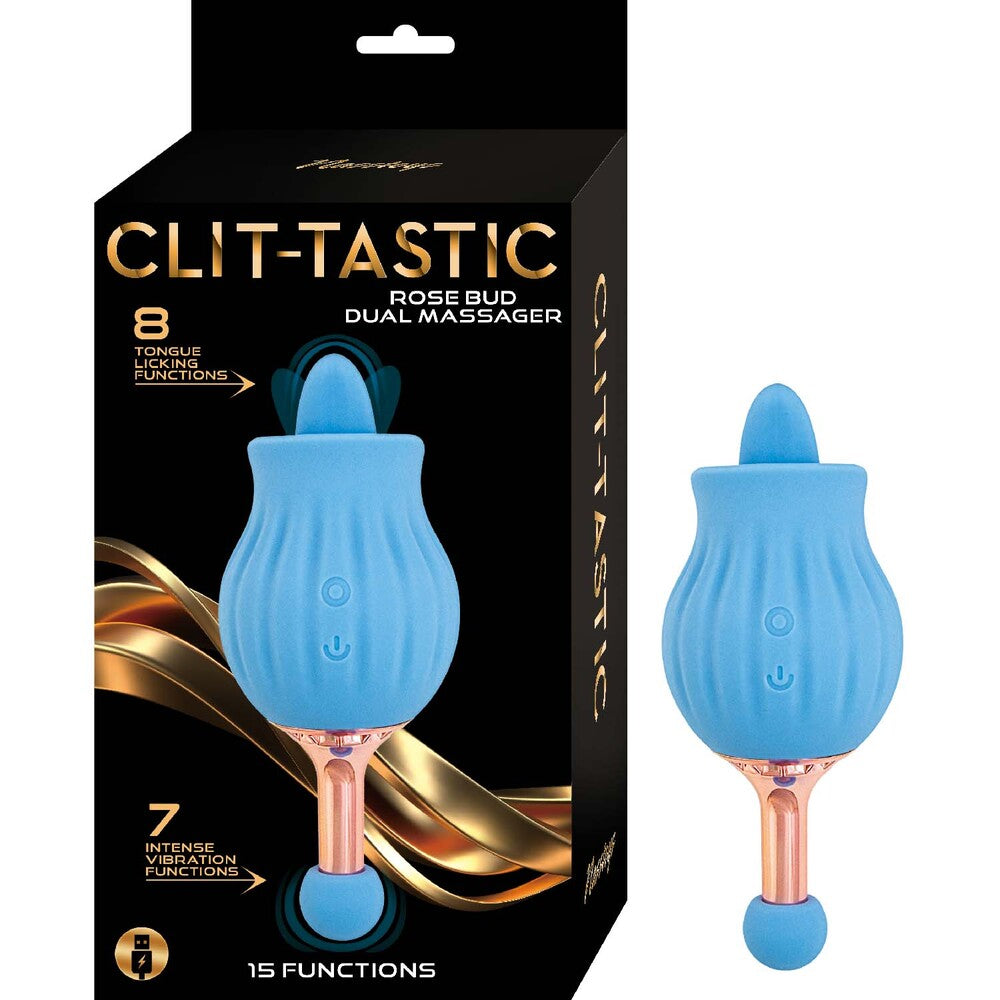 ClitTastic Red Dual Rose Bud Rechargeable Massager