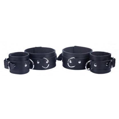 Genuine Leather Red Forearm Shackles for Submission