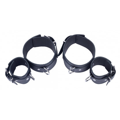Genuine Leather Red Forearm Shackles for Submission