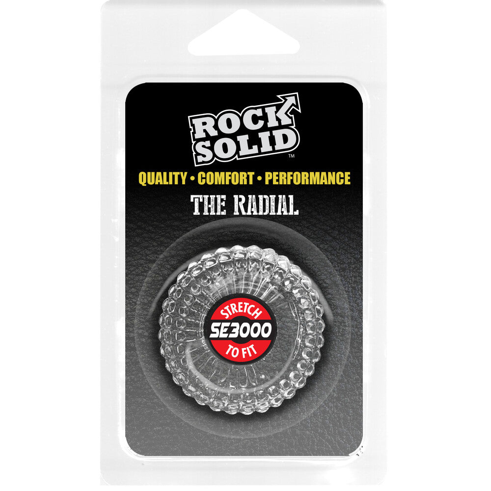 PleasurePro Black Radial Cock Ring with Texture
