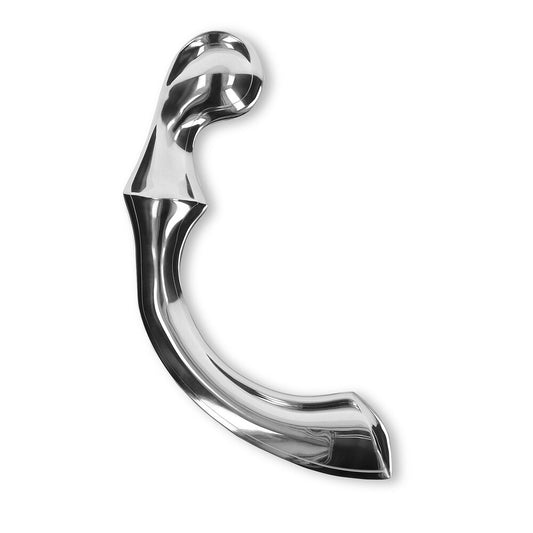 Playhouse Silver Ribbed G-Spot and P-Spot Steel Wand