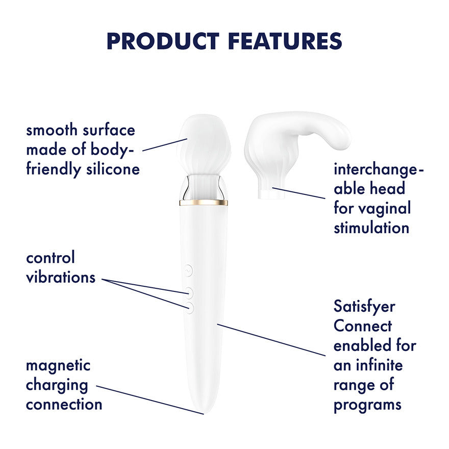 Satisfyer Purple Double Wand-er Bluetooth Massager