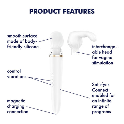 Satisfyer Purple Double Wand-er Bluetooth Massager