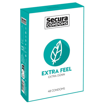 Secura Extra Feel Transparent Condoms 48 Pack Extra Thin